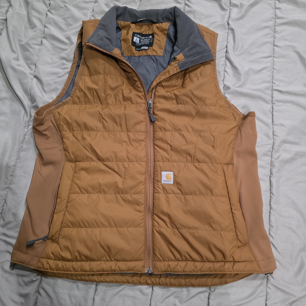 Carhartt Gray and Brown Rugged Flex Vest